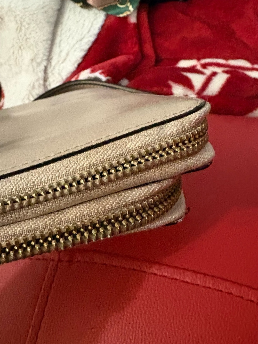 Kate Spade Grove Street Anita double-zippered wristlet wallet taupe - Picture 7 of 9
